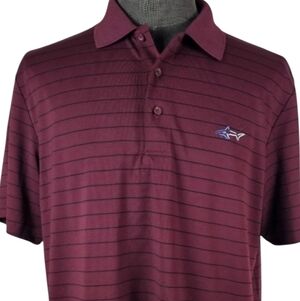 Greg Norman Attack Life Men's Maroon Polo Casual Sport Size L